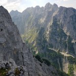 A valley... Canyon?... Crevice between two peaks.